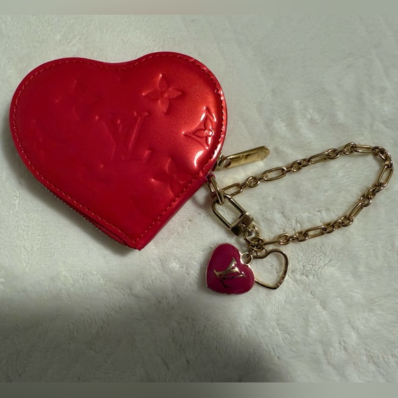 Louis Vuitton Handbags - Auth Louis Vuitton Monogram Porte Monnaie Coeur Heart Coin Purse Bag Charm Pink